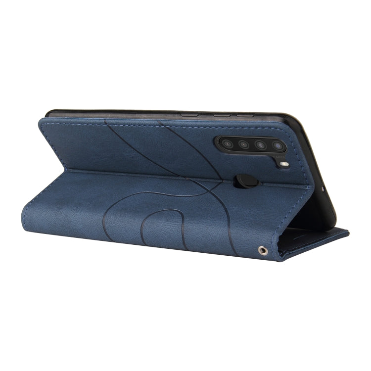 For Samsung Galaxy A21 EU Version Dual-color Splicing Horizontal Flip PU Leather Case with Holder & Card Slots & Wallet