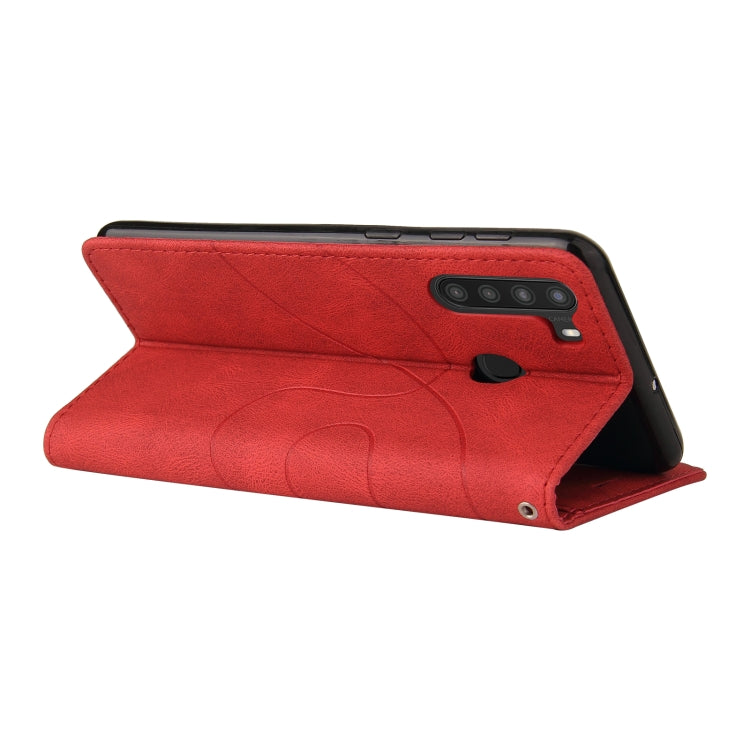 For Samsung Galaxy A21 EU Version Dual-color Splicing Horizontal Flip PU Leather Case with Holder & Card Slots & Wallet