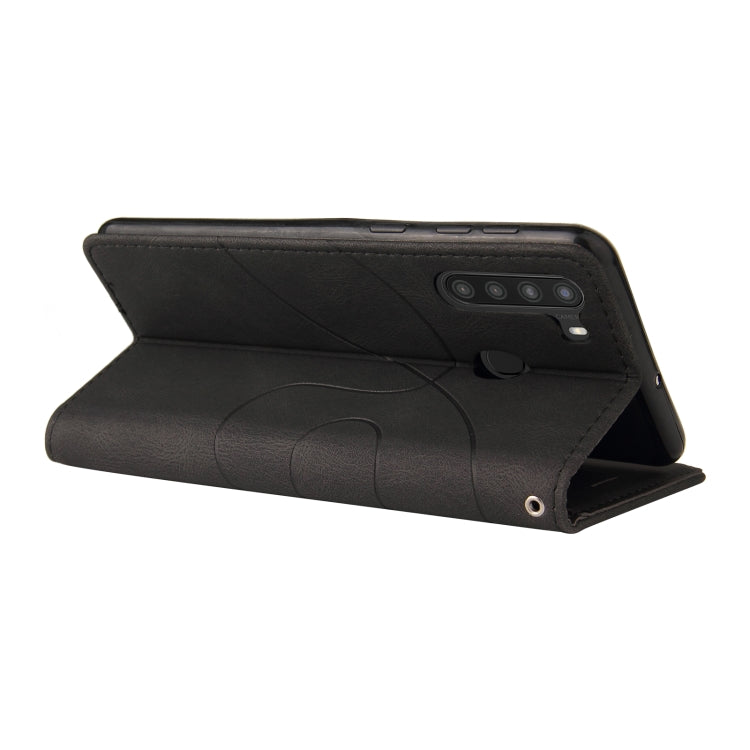 For Samsung Galaxy A21 EU Version Dual-color Splicing Horizontal Flip PU Leather Case with Holder & Card Slots & Wallet
