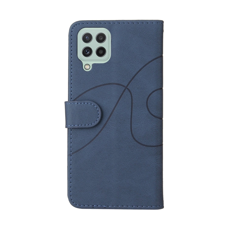 For Samsung Galaxy A22 4G Dual-color Splicing Horizontal Flip PU Leather Case with Holder & Card Slots & Wallet