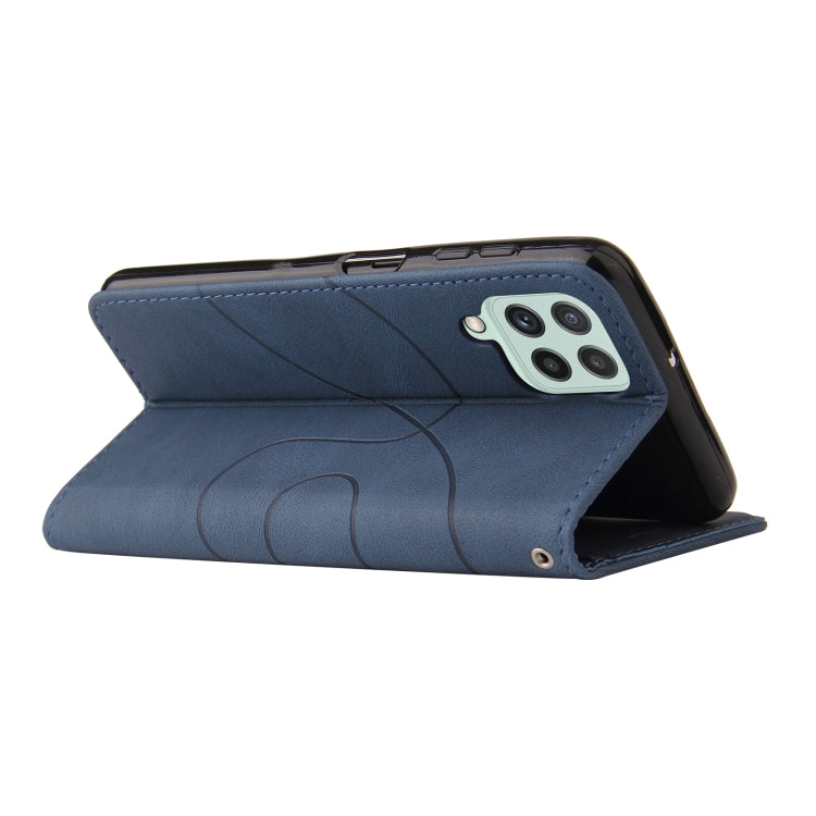 For Samsung Galaxy A22 4G Dual-color Splicing Horizontal Flip PU Leather Case with Holder & Card Slots & Wallet