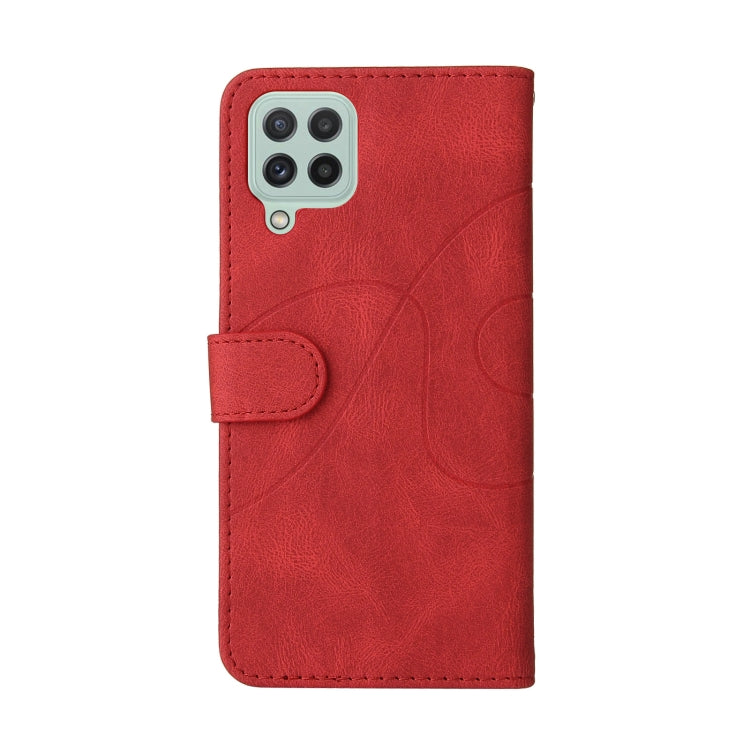 For Samsung Galaxy A22 4G Dual-color Splicing Horizontal Flip PU Leather Case with Holder & Card Slots & Wallet