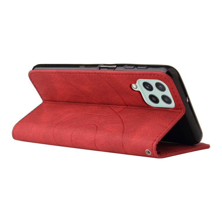 For Samsung Galaxy A22 4G Dual-color Splicing Horizontal Flip PU Leather Case with Holder & Card Slots & Wallet