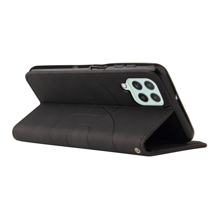 For Samsung Galaxy A22 4G Dual-color Splicing Horizontal Flip PU Leather Case with Holder & Card Slots & Wallet