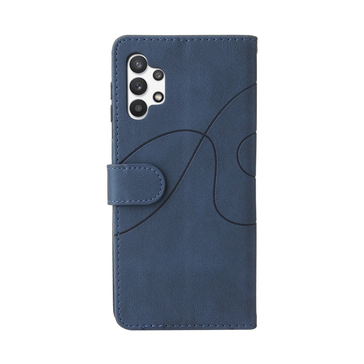 For Samsung Galaxy A32 5G Dual-color Splicing Horizontal Flip PU Leather Case with Holder & Card Slots & Wallet