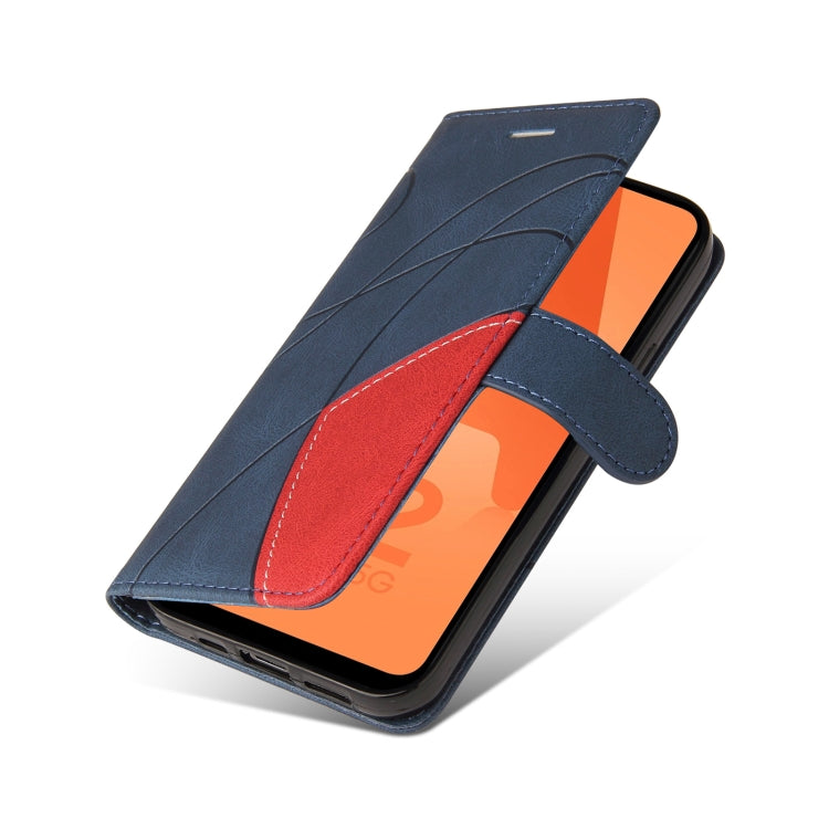 For Samsung Galaxy A32 5G Dual-color Splicing Horizontal Flip PU Leather Case with Holder & Card Slots & Wallet
