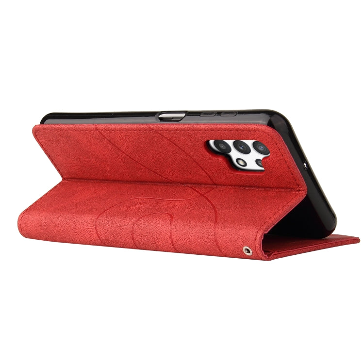 For Samsung Galaxy A32 5G Dual-color Splicing Horizontal Flip PU Leather Case with Holder & Card Slots & Wallet
