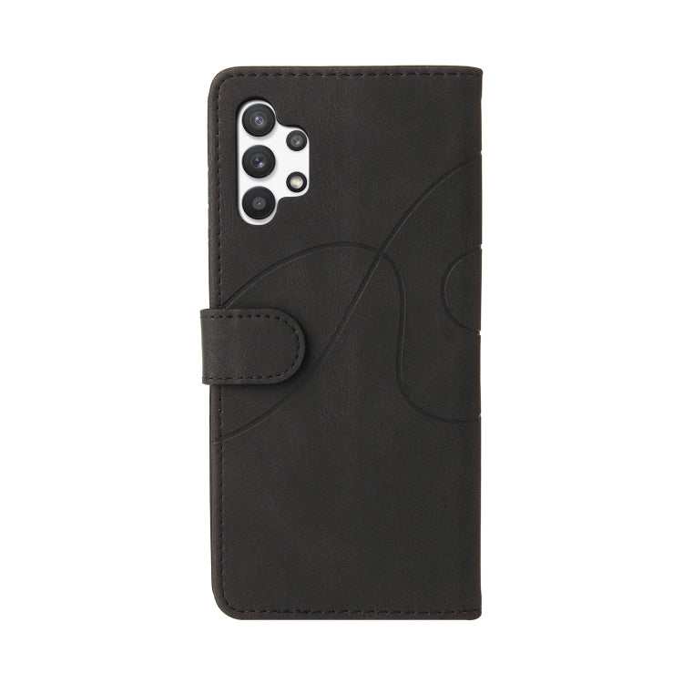 For Samsung Galaxy A32 5G Dual-color Splicing Horizontal Flip PU Leather Case with Holder & Card Slots & Wallet