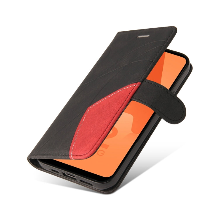 For Samsung Galaxy A32 5G Dual-color Splicing Horizontal Flip PU Leather Case with Holder & Card Slots & Wallet