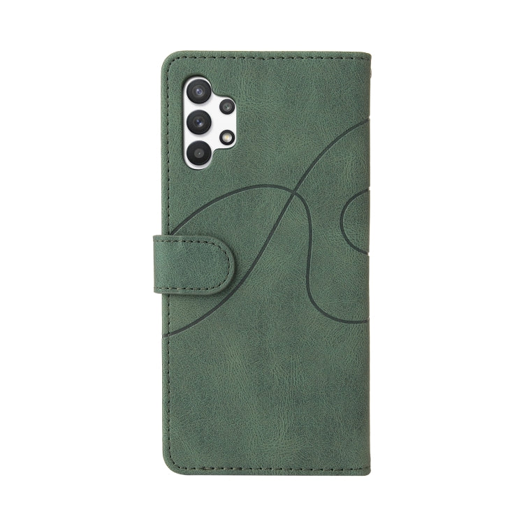 For Samsung Galaxy A32 5G Dual-color Splicing Horizontal Flip PU Leather Case with Holder & Card Slots & Wallet