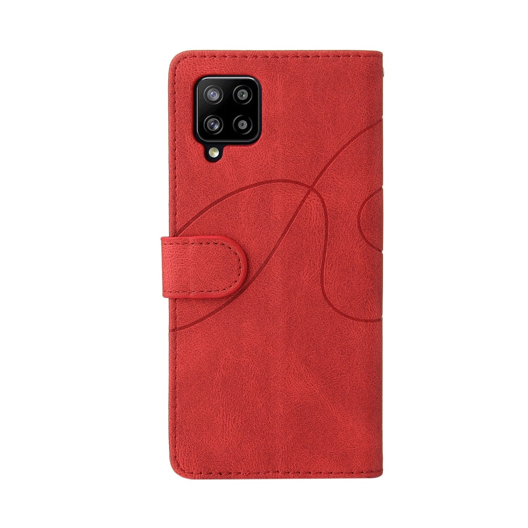 For Samsung Galaxy A42 5G Dual-color Splicing Horizontal Flip PU Leather Case with Holder & Card Slots & Wallet