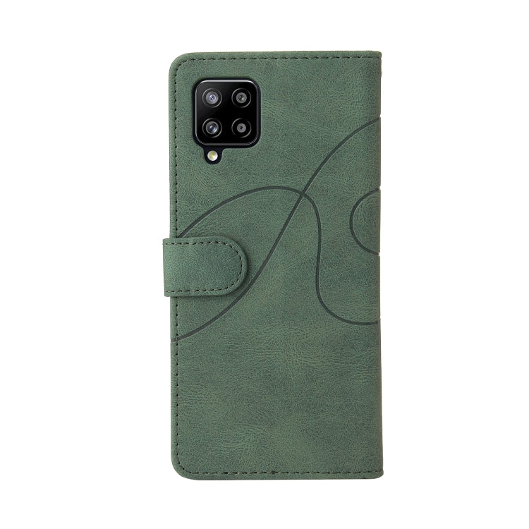 For Samsung Galaxy A42 5G Dual-color Splicing Horizontal Flip PU Leather Case with Holder & Card Slots & Wallet