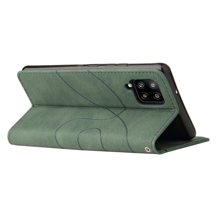 For Samsung Galaxy A42 5G Dual-color Splicing Horizontal Flip PU Leather Case with Holder & Card Slots & Wallet