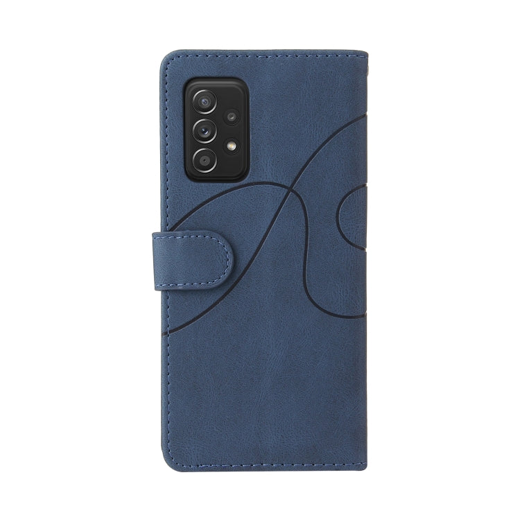 For Samsung Galaxy A52 5G / 4G Dual-color Splicing Horizontal Flip PU Leather Case with Holder & Card Slots & Wallet