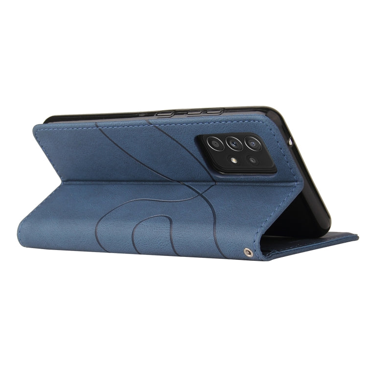 For Samsung Galaxy A52 5G / 4G Dual-color Splicing Horizontal Flip PU Leather Case with Holder & Card Slots & Wallet