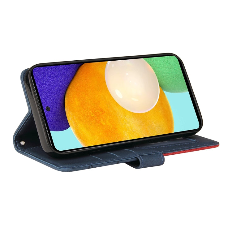For Samsung Galaxy A52 5G / 4G Dual-color Splicing Horizontal Flip PU Leather Case with Holder & Card Slots & Wallet