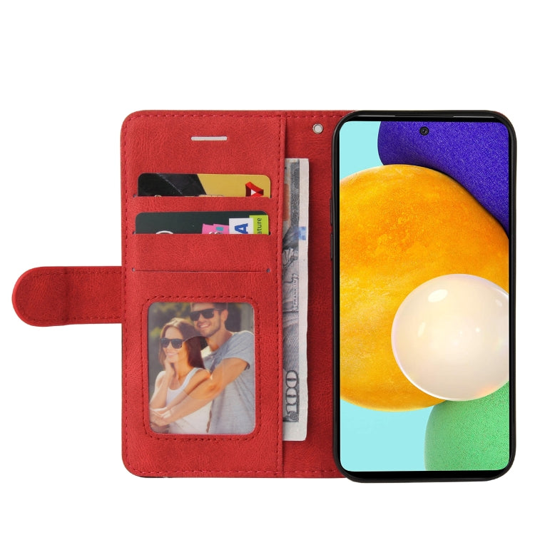 For Samsung Galaxy A52 5G / 4G Dual-color Splicing Horizontal Flip PU Leather Case with Holder & Card Slots & Wallet