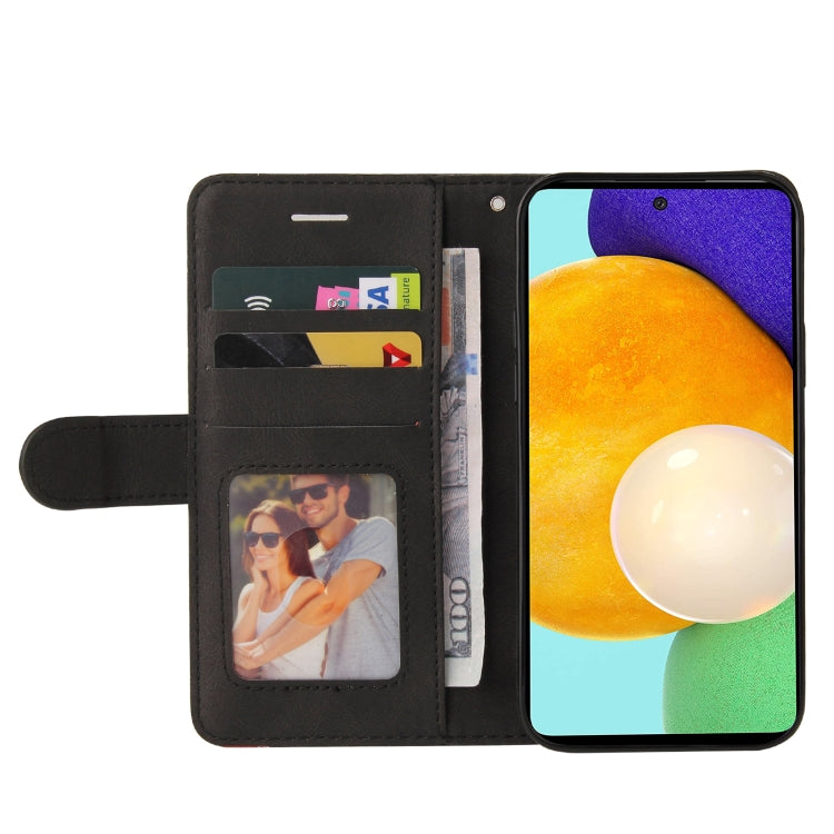 For Samsung Galaxy A52 5G / 4G Dual-color Splicing Horizontal Flip PU Leather Case with Holder & Card Slots & Wallet