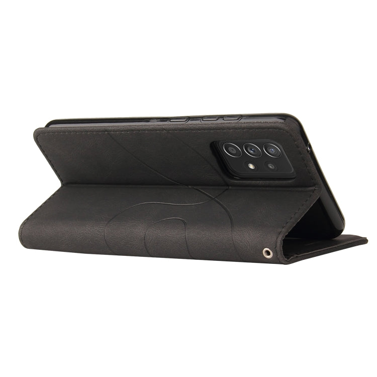 For Samsung Galaxy A52 5G / 4G Dual-color Splicing Horizontal Flip PU Leather Case with Holder & Card Slots & Wallet