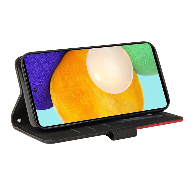 For Samsung Galaxy A52 5G / 4G Dual-color Splicing Horizontal Flip PU Leather Case with Holder & Card Slots & Wallet