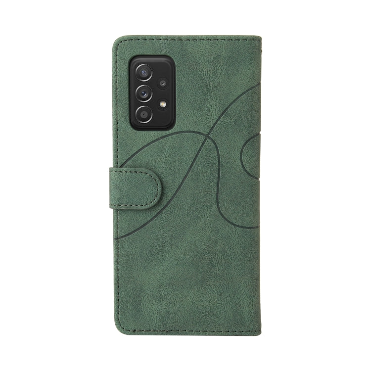 For Samsung Galaxy A52 5G / 4G Dual-color Splicing Horizontal Flip PU Leather Case with Holder & Card Slots & Wallet