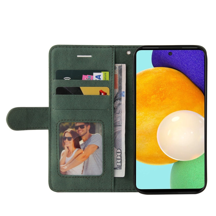 For Samsung Galaxy A52 5G / 4G Dual-color Splicing Horizontal Flip PU Leather Case with Holder & Card Slots & Wallet