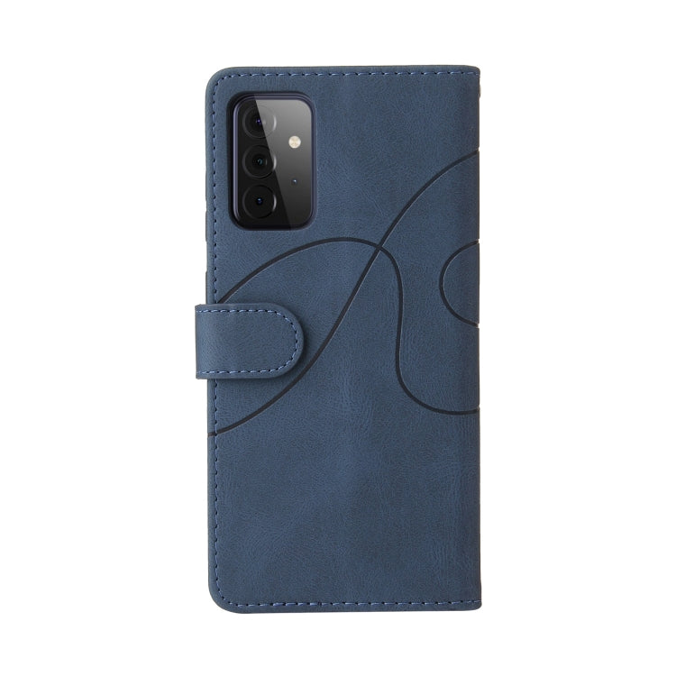 For Samsung Galaxy A72 5G / 4G Dual-color Splicing Horizontal Flip PU Leather Case with Holder & Card Slots & Wallet