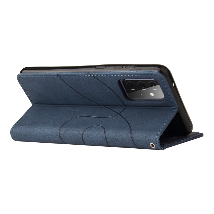 For Samsung Galaxy A72 5G / 4G Dual-color Splicing Horizontal Flip PU Leather Case with Holder & Card Slots & Wallet