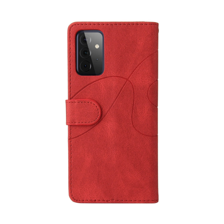 For Samsung Galaxy A72 5G / 4G Dual-color Splicing Horizontal Flip PU Leather Case with Holder & Card Slots & Wallet