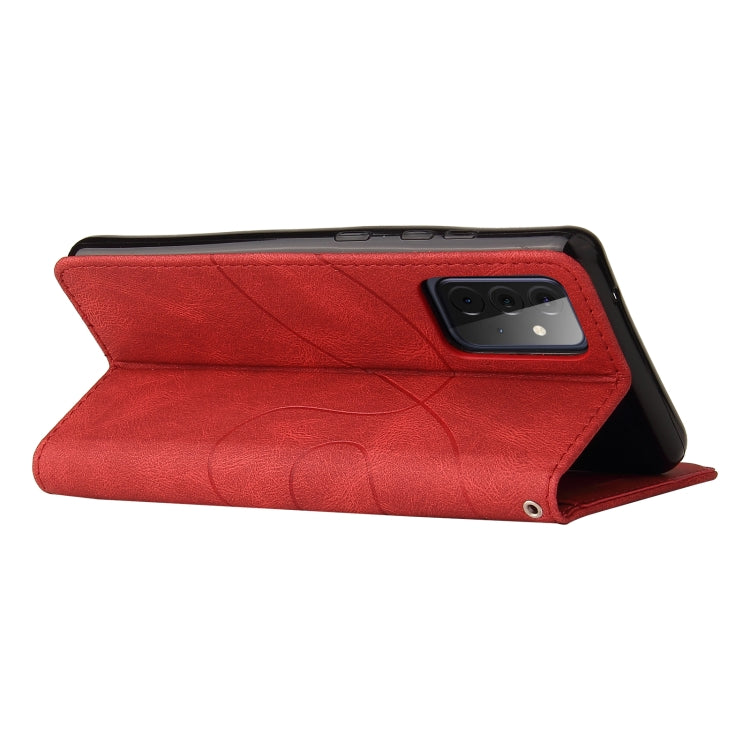 For Samsung Galaxy A72 5G / 4G Dual-color Splicing Horizontal Flip PU Leather Case with Holder & Card Slots & Wallet