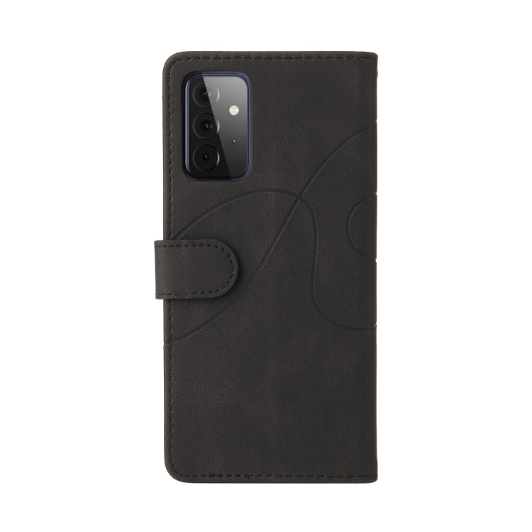 For Samsung Galaxy A72 5G / 4G Dual-color Splicing Horizontal Flip PU Leather Case with Holder & Card Slots & Wallet
