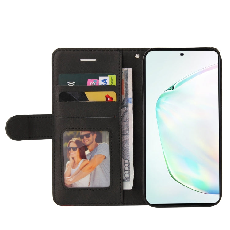 For Samsung Galaxy Note10 Lite / A81 Dual-color Splicing Horizontal Flip PU Leather Case with Holder & Card Slots & Wallet