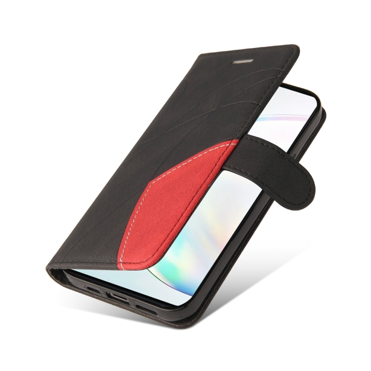 For Samsung Galaxy Note10 Lite / A81 Dual-color Splicing Horizontal Flip PU Leather Case with Holder & Card Slots & Wallet