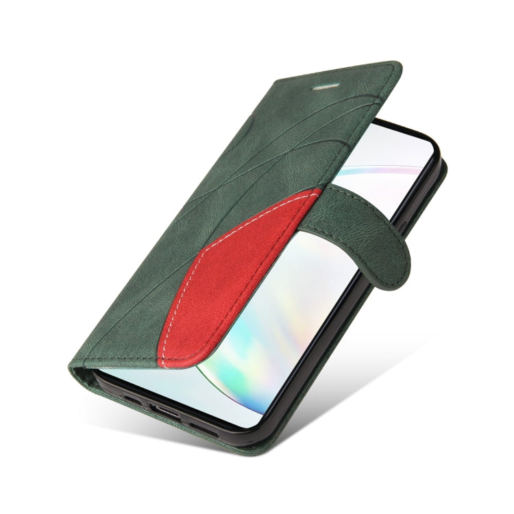 For Samsung Galaxy Note10 Lite / A81 Dual-color Splicing Horizontal Flip PU Leather Case with Holder & Card Slots & Wallet
