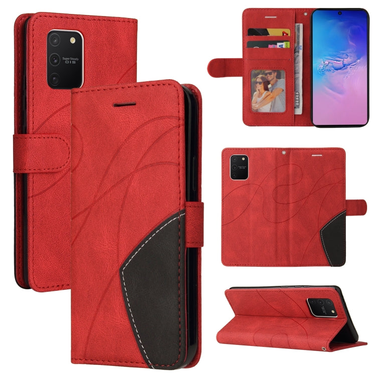 For Samsung Galaxy S10 Lite / A91 Dual-color Splicing Horizontal Flip PU Leather Case with Holder & Card Slots & Wallet