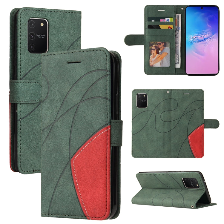 For Samsung Galaxy S10 Lite / A91 Dual-color Splicing Horizontal Flip PU Leather Case with Holder & Card Slots & Wallet