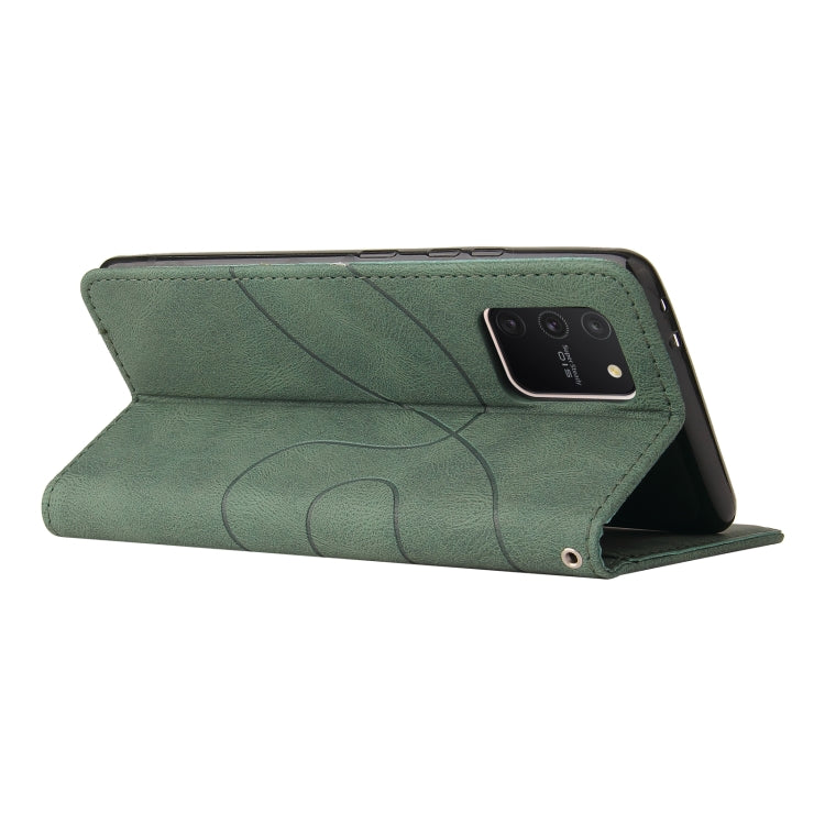 For Samsung Galaxy S10 Lite / A91 Dual-color Splicing Horizontal Flip PU Leather Case with Holder & Card Slots & Wallet