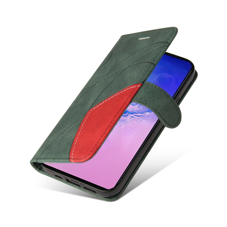 For Samsung Galaxy S10 Lite / A91 Dual-color Splicing Horizontal Flip PU Leather Case with Holder & Card Slots & Wallet