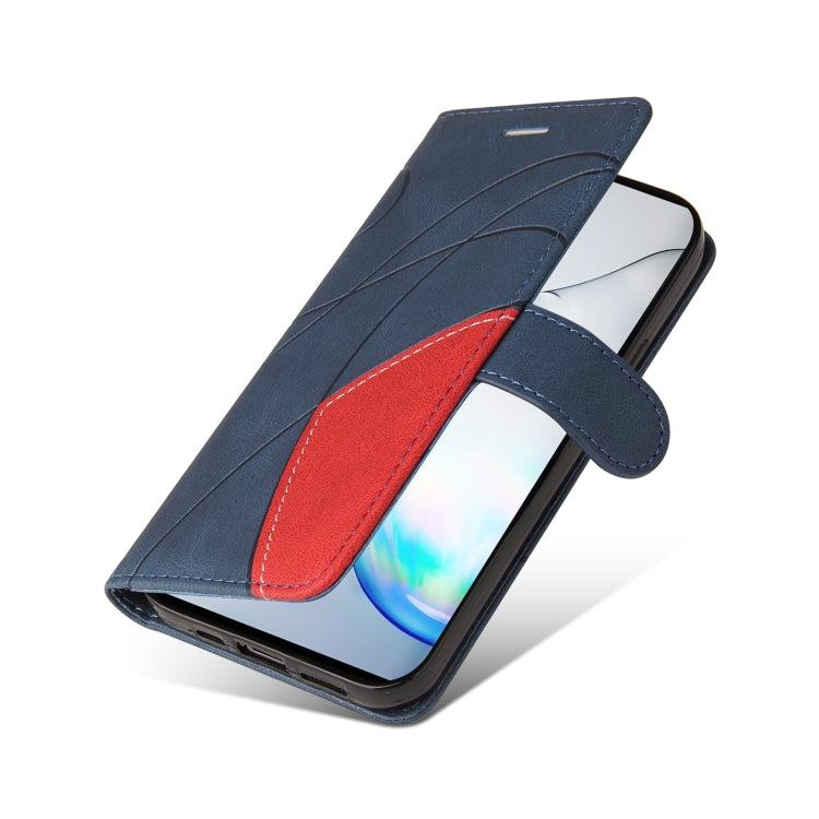For Samsung Galaxy Note10 Dual-color Splicing Horizontal Flip PU Leather Case with Holder & Card Slots & Wallet