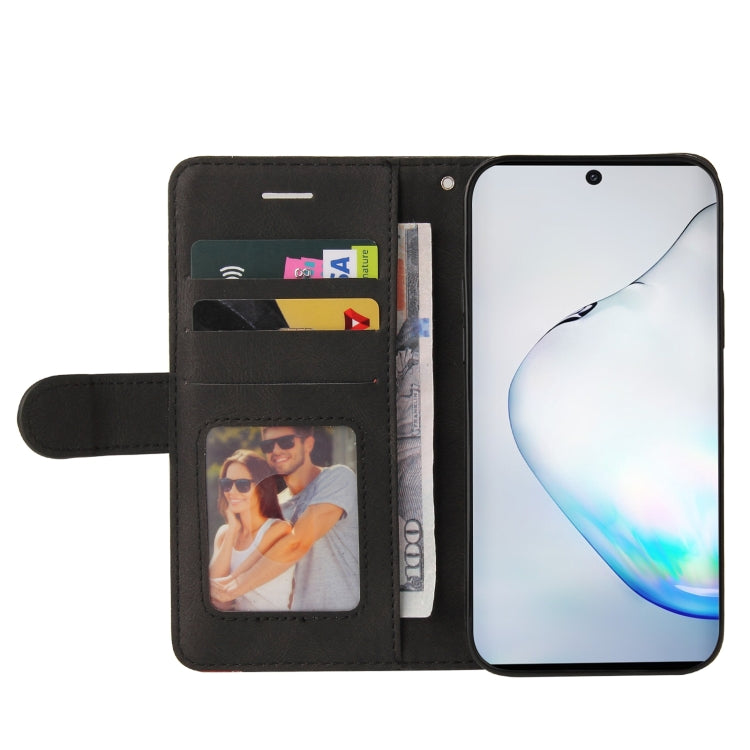 For Samsung Galaxy Note10 Dual-color Splicing Horizontal Flip PU Leather Case with Holder & Card Slots & Wallet