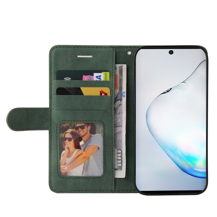 For Samsung Galaxy Note10 Dual-color Splicing Horizontal Flip PU Leather Case with Holder & Card Slots & Wallet