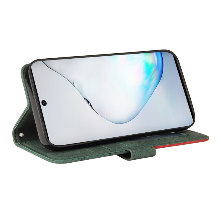 For Samsung Galaxy Note10 Dual-color Splicing Horizontal Flip PU Leather Case with Holder & Card Slots & Wallet