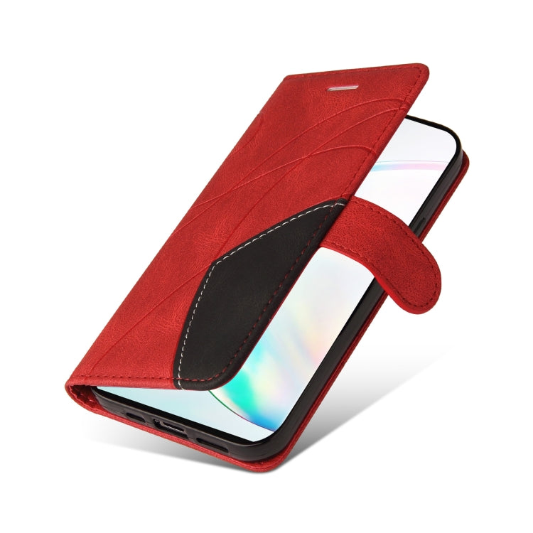 For Samsung Galaxy Note10+ Dual-color Splicing Horizontal Flip PU Leather Case with Holder & Card Slots & Wallet