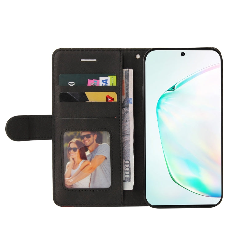 For Samsung Galaxy Note10+ Dual-color Splicing Horizontal Flip PU Leather Case with Holder & Card Slots & Wallet