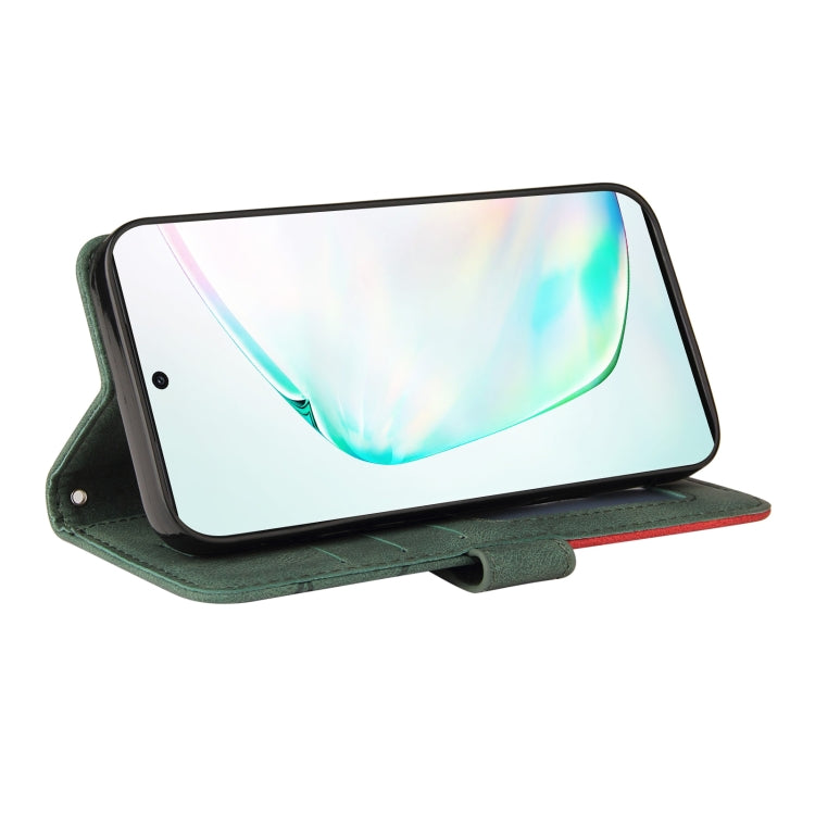 For Samsung Galaxy Note10+ Dual-color Splicing Horizontal Flip PU Leather Case with Holder & Card Slots & Wallet