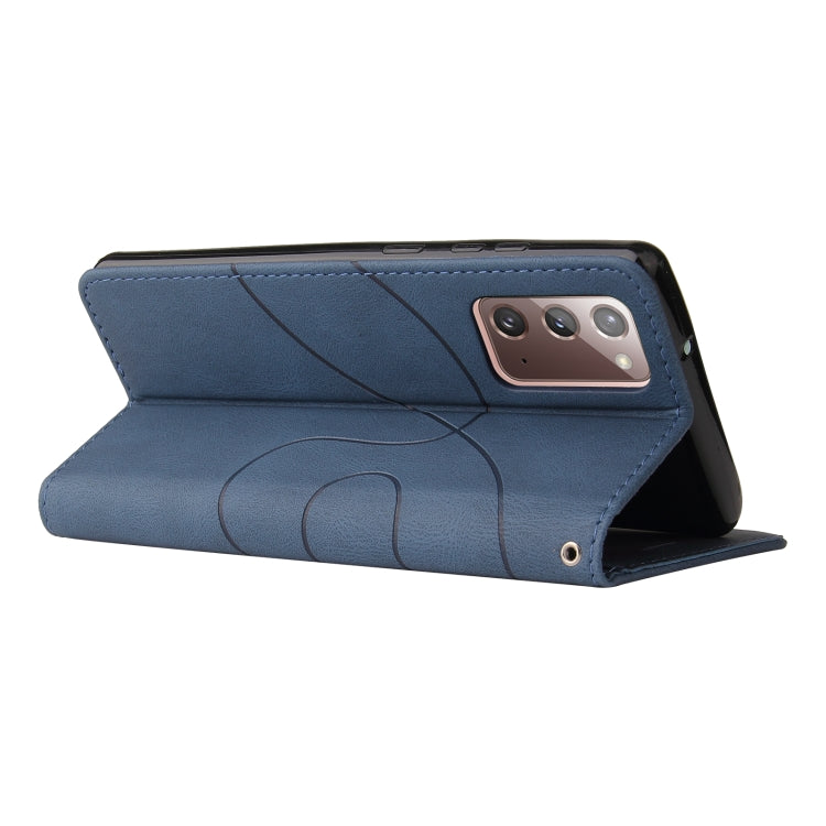 For Samsung Galaxy Note20 Dual-color Splicing Horizontal Flip PU Leather Case with Holder & Card Slots & Wallet