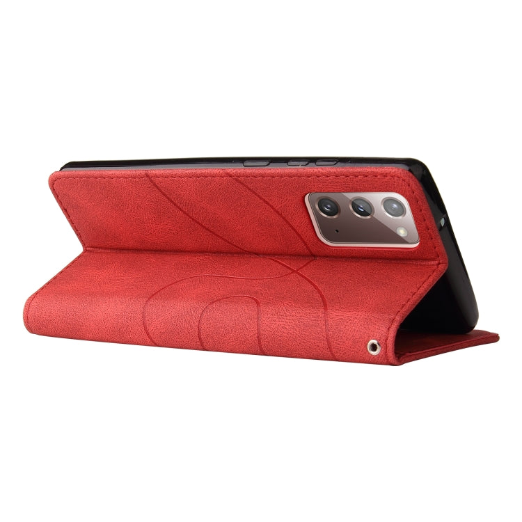 For Samsung Galaxy Note20 Dual-color Splicing Horizontal Flip PU Leather Case with Holder & Card Slots & Wallet