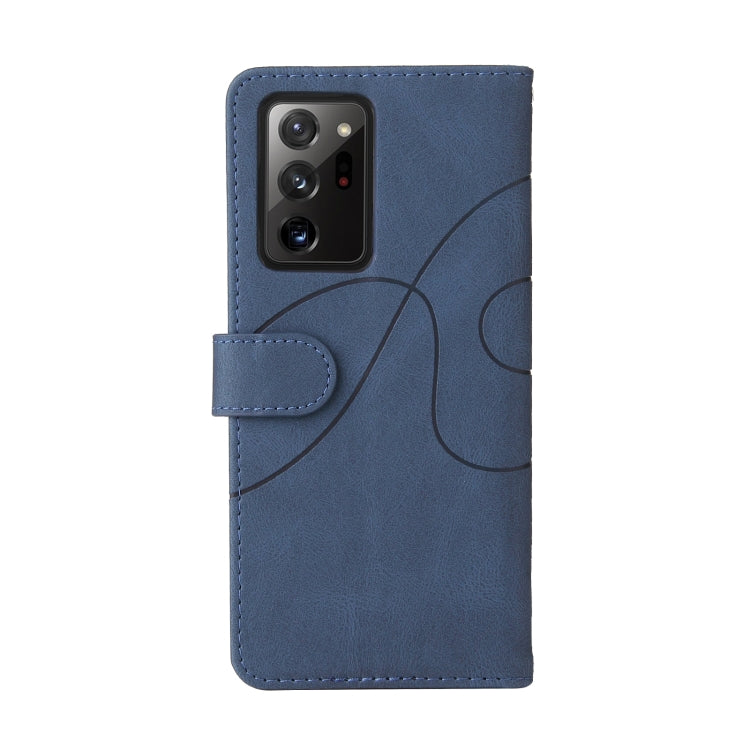 For Samsung Galaxy Note20 Ultra Dual-color Splicing Horizontal Flip PU Leather Case with Holder & Card Slots & Wallet