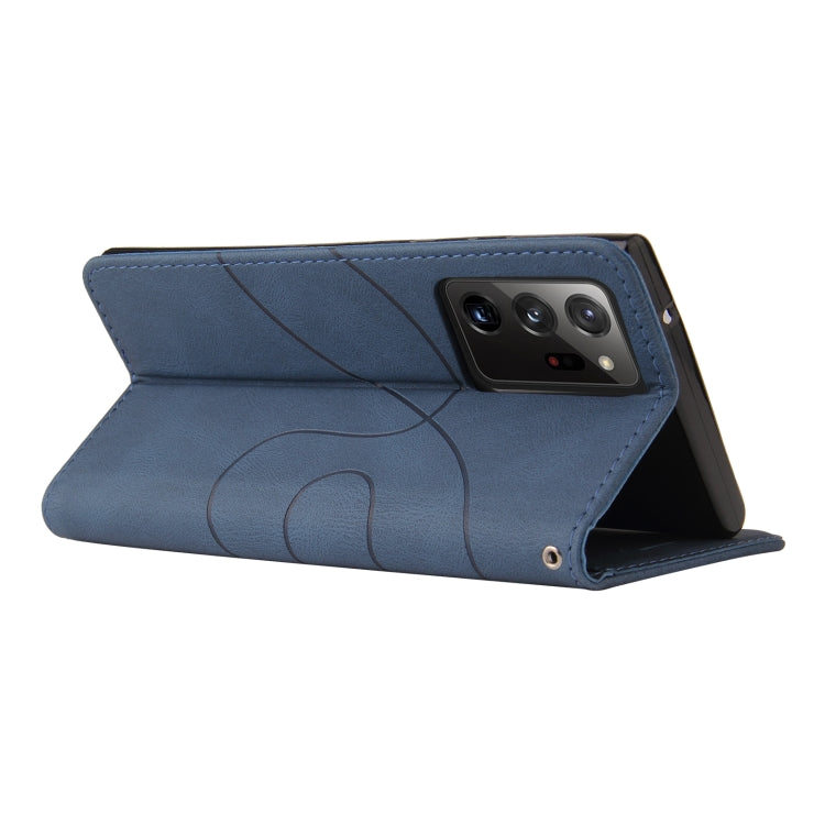 For Samsung Galaxy Note20 Ultra Dual-color Splicing Horizontal Flip PU Leather Case with Holder & Card Slots & Wallet