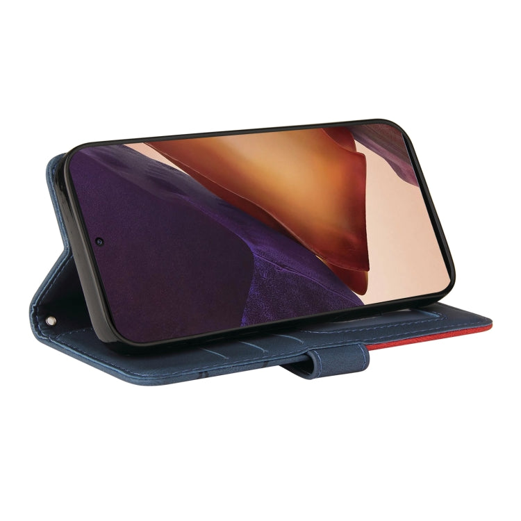 For Samsung Galaxy Note20 Ultra Dual-color Splicing Horizontal Flip PU Leather Case with Holder & Card Slots & Wallet